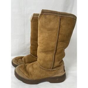 UGG Australia Womens Ultimate Tall 5250 Boots Chestnut Sheepskin Size 6